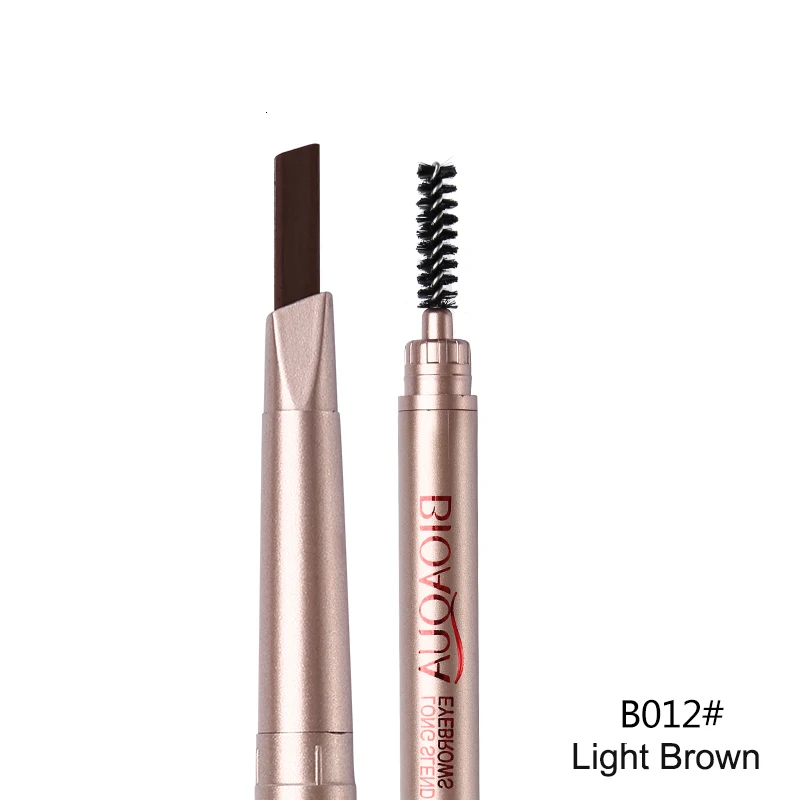 B012 light brown BIOAQUA карандаши для бровей многофункциональные автоматические ручки для бровей долговечные водонепроницаемые карандаш для бровей Кисть для макияжа, бровей - Цвет: B012 light brown