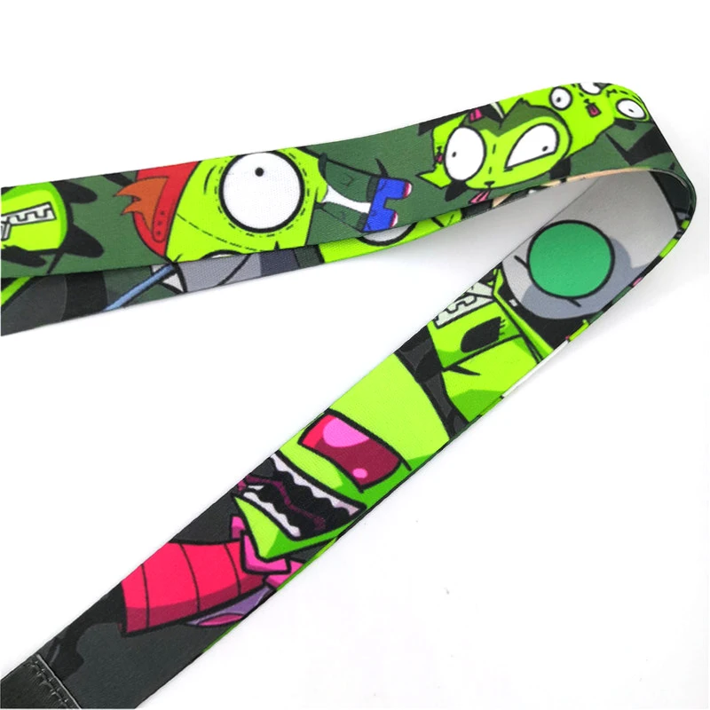 Захватчик Зим мультфильм Забавный винтажный шейный ремень Lanyards ID значок держатель для карт брелок мобильный телефон ремень подарок