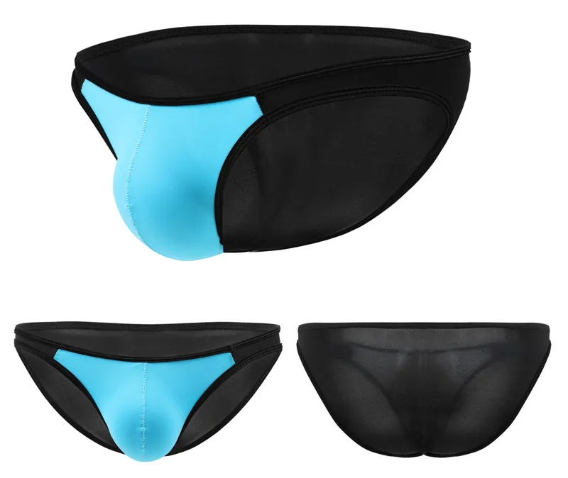 8PCS Men's Briefs U Convex Thin Ice Silk Low Waist  Sexy Bikini Underpants Shorts Underwear Men Sexy Underwear  Hot Sale Pantie