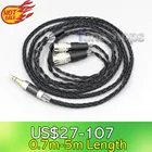 LN006449 2,5 мм 3,5 мм XLR 8-жильный сбалансированный серебристый смешанный кабель для наушников для колонок Mr Ether Alpha Dog Prime