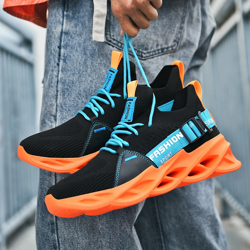 Big Size 36-46 Men's Sneakers Casual Spring Shoes Vulcanized Breathable Anti-slip Men's Laces Lightweight Shoes Sneaker
