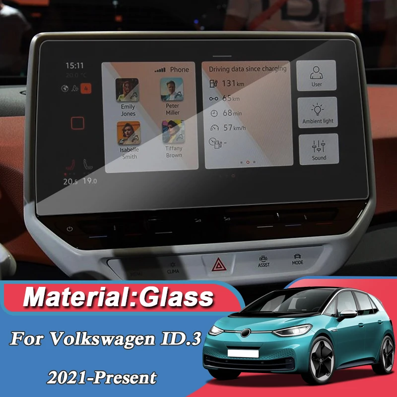 

Стайлинг автомобиля, стекло для экрана навигатора GPS, защитная пленка, наклейка для Volkswagen ID.3 2021-настоящее покрытие для приборной панели дисплея, аксессуары