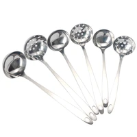 6pcsset stainless steel hot pot spoon colander set restaurant kitchen gadget spoon thickening household filter colander set
