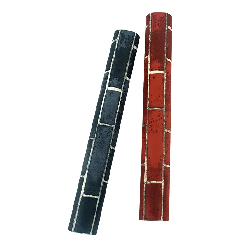 

Vintage Huai Old 3D Simulation Brick Pattern Red Brick Brick Wallpaper Cafe Bar Restaurant Red Brick Wallpaper