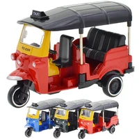 143 scale metal alloy classic tuk tuk taxi bangkok india tricycle taxi car model toy diecast vehicles toys for collection