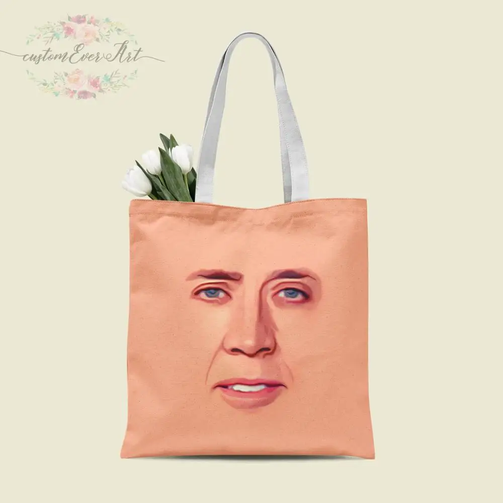 Сумка тоут Николаса Кейджа Мона Лиза Брезентовая сумка под заказ для учеников