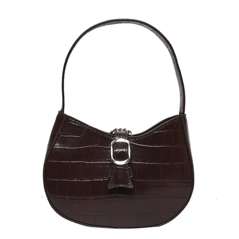 

Fashion bag women's 2021 new fashion buckle crocodile handbag daily small bag