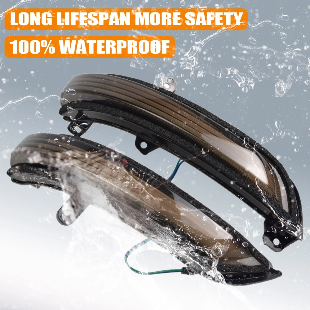 

Car LED Side Rearview Mirror Sequential Dynamic Turn Signal Light For Nissan Teana Altima 08-12 Yellow Streamer Lights Indicator