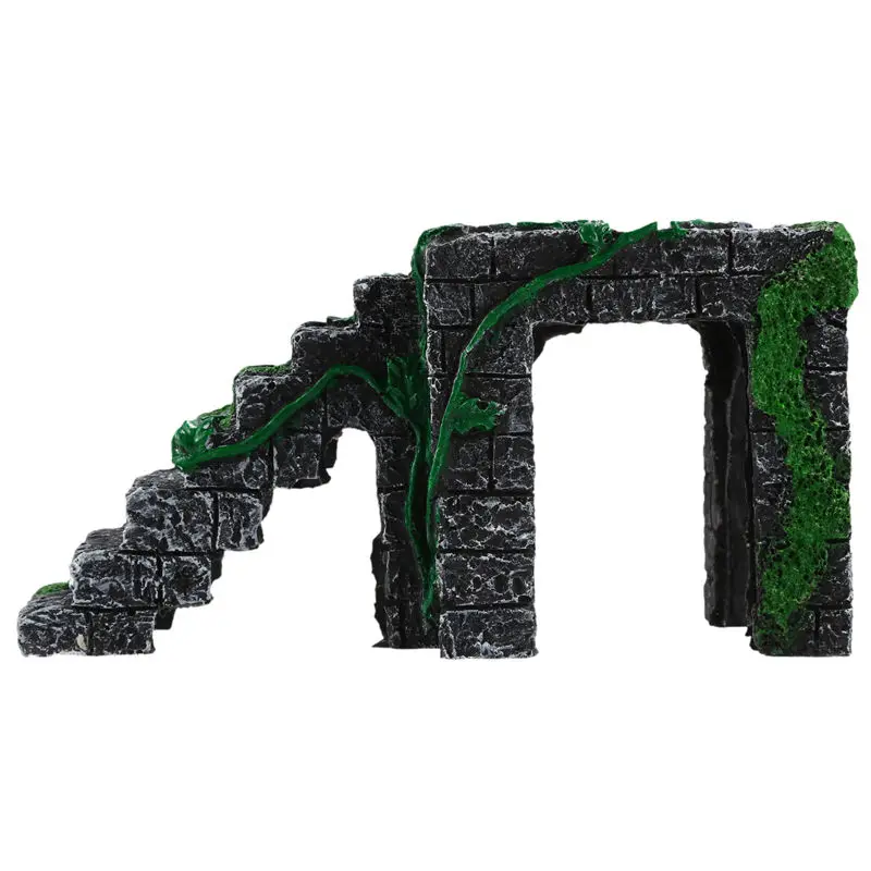 Смола пейзаж аквариумная черепаха пандус Peregrine Climb Stone Habitat ornament|Декорации| |