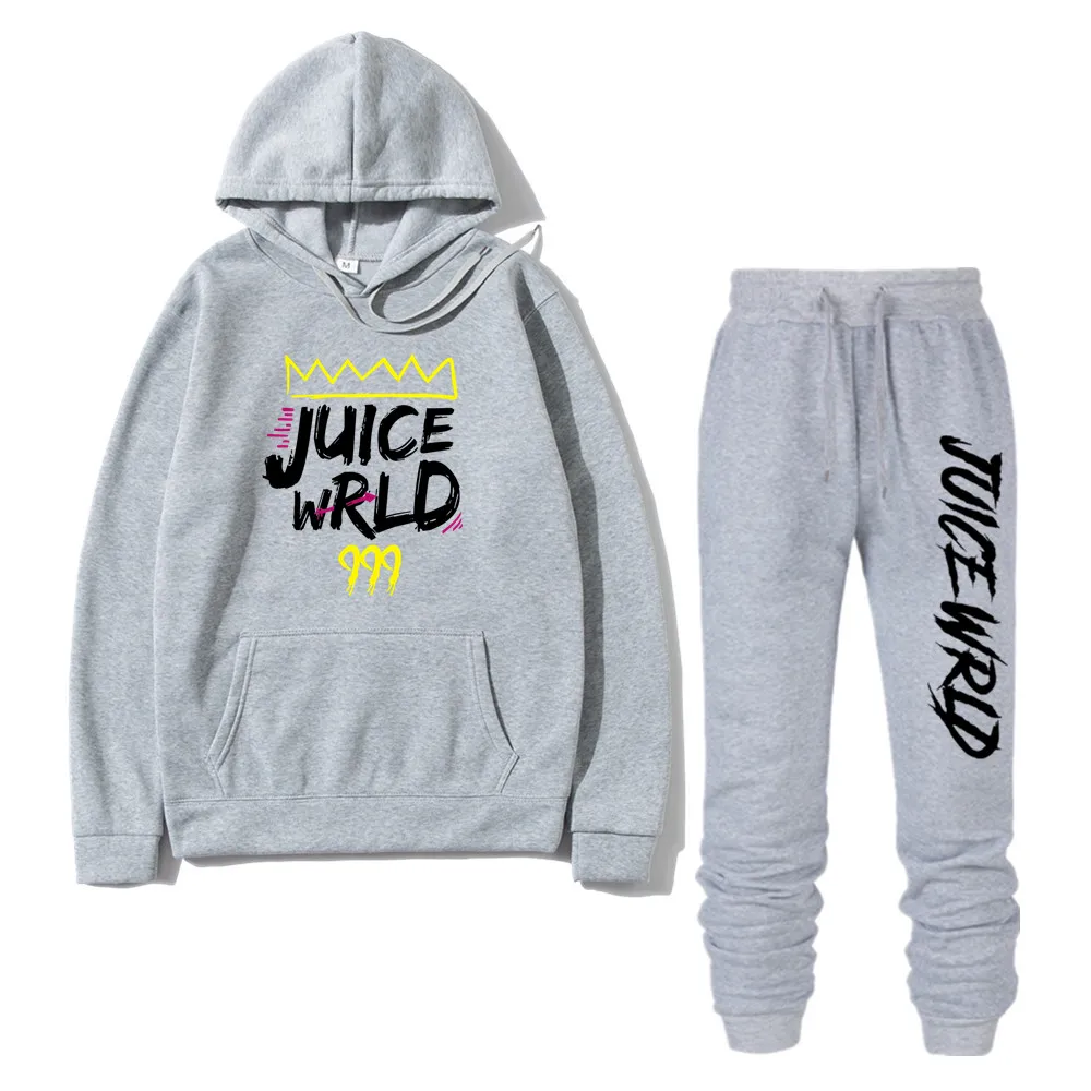 

Men's 2 piece sportswear suit wrap around hoodie pants sweatshirt sportswear casual sportswear suit autumn 2021