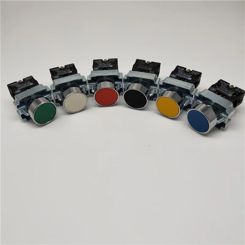 Мгновенный кнопочный переключатель 22 мм 10 А 240 В ~ 3 круглая плоская и Круглая