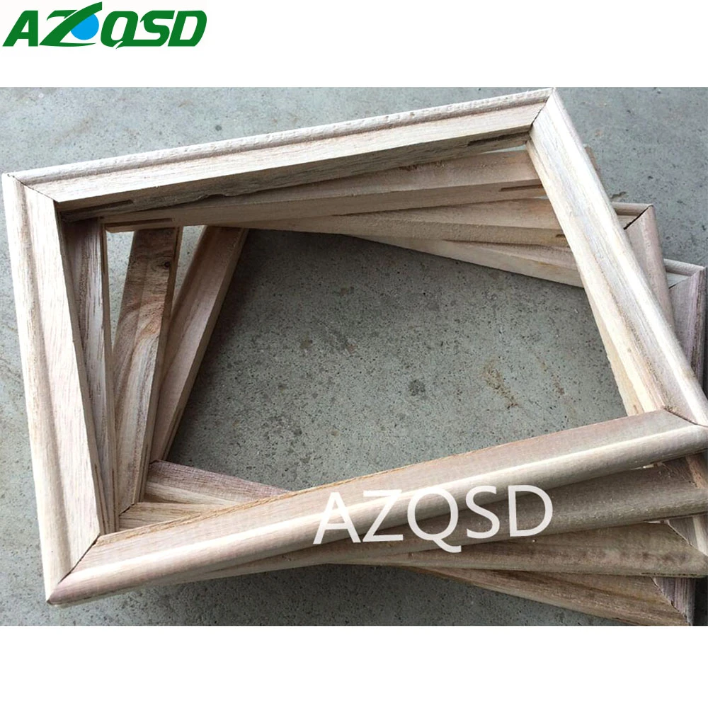 

AZQSD 40X50cm DIY Wooden Frame for Oil Painting By Numbers Painting Accessories Calligraphy Frame Mosaic Assembly