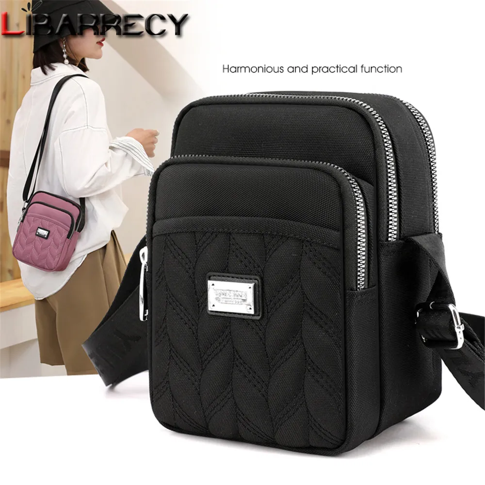 

2021 New Women's Shoulder Bag Solid Color Designer Fashion Mini Ladies Mobile Phone Bag High Quality Nylon Women Messenger Bags
