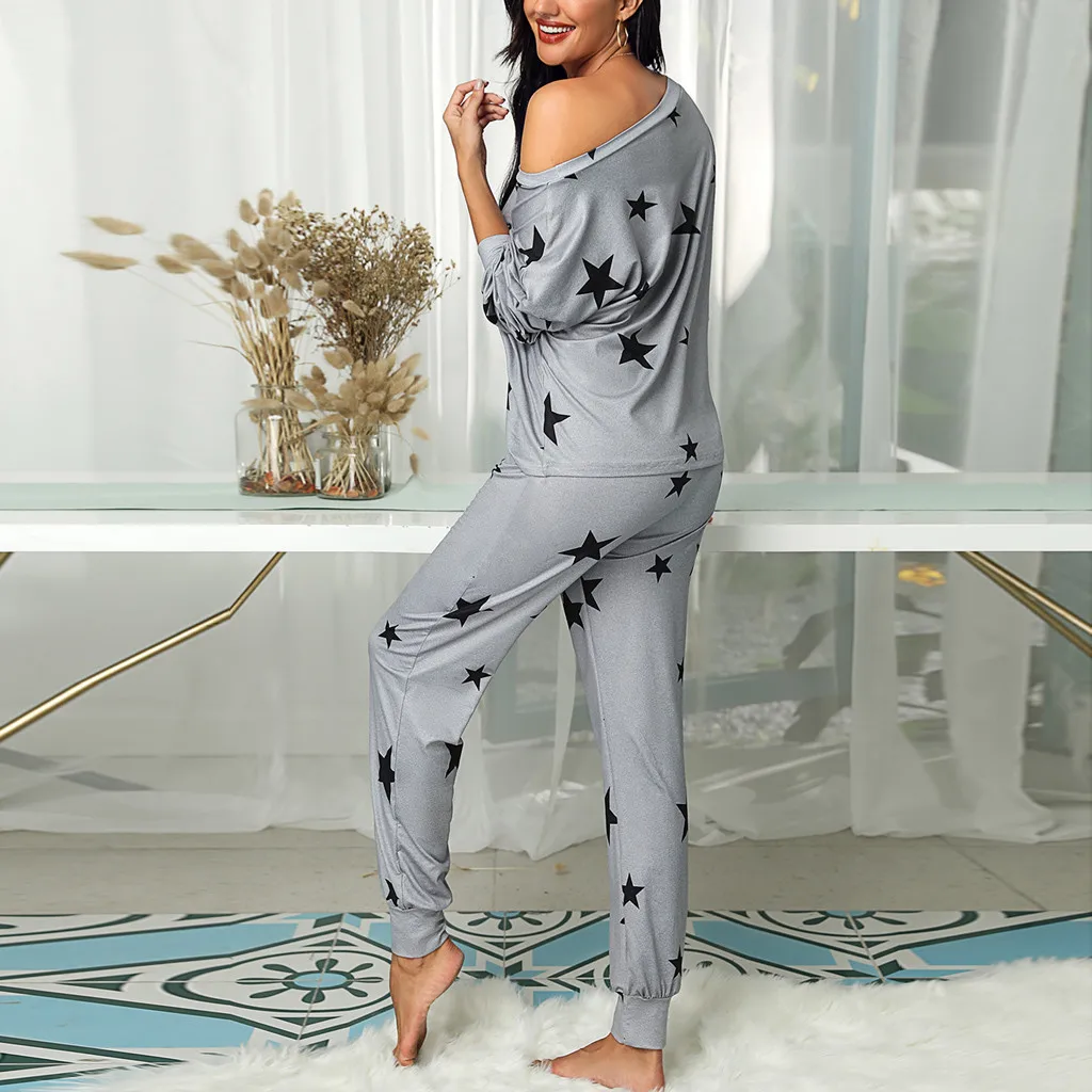 Модный женский Повседневный тренировочный костюм с принтом и длинными рукавами