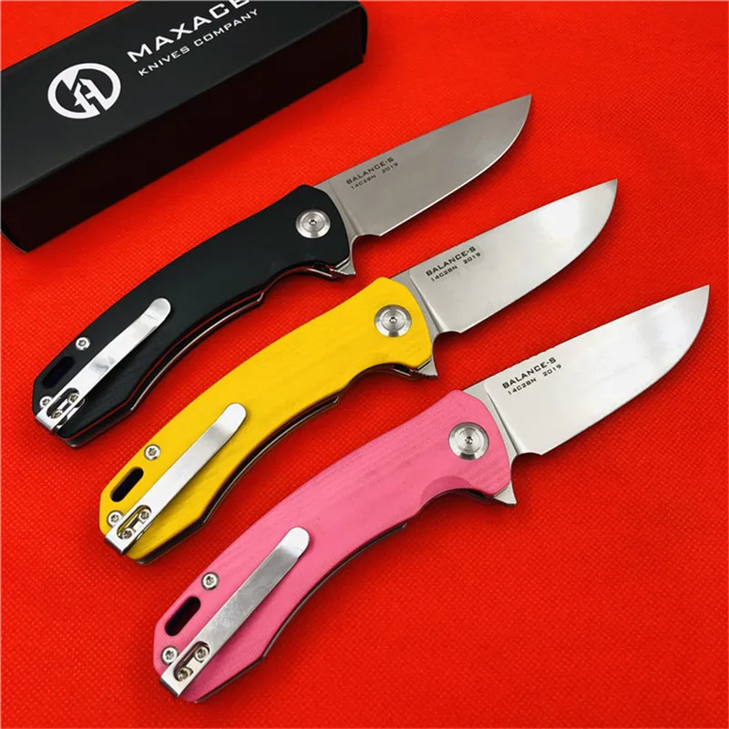 Оригинальный складной нож MAXACE balance-s Ручка G10 маленький для стирки из стали 14C28N