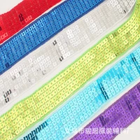 5 yards glitter square sequin embroidery ribbons 25mm sequin lace trims for diy craft sewing garments material wedding decor