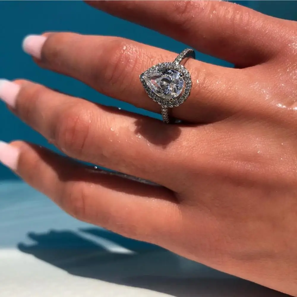 

choucong Fashion Promise Ring 925 sterling Silver AAAAA Zircon cz Engagement Wedding Band Rings For Women Bridal Party Jewelry