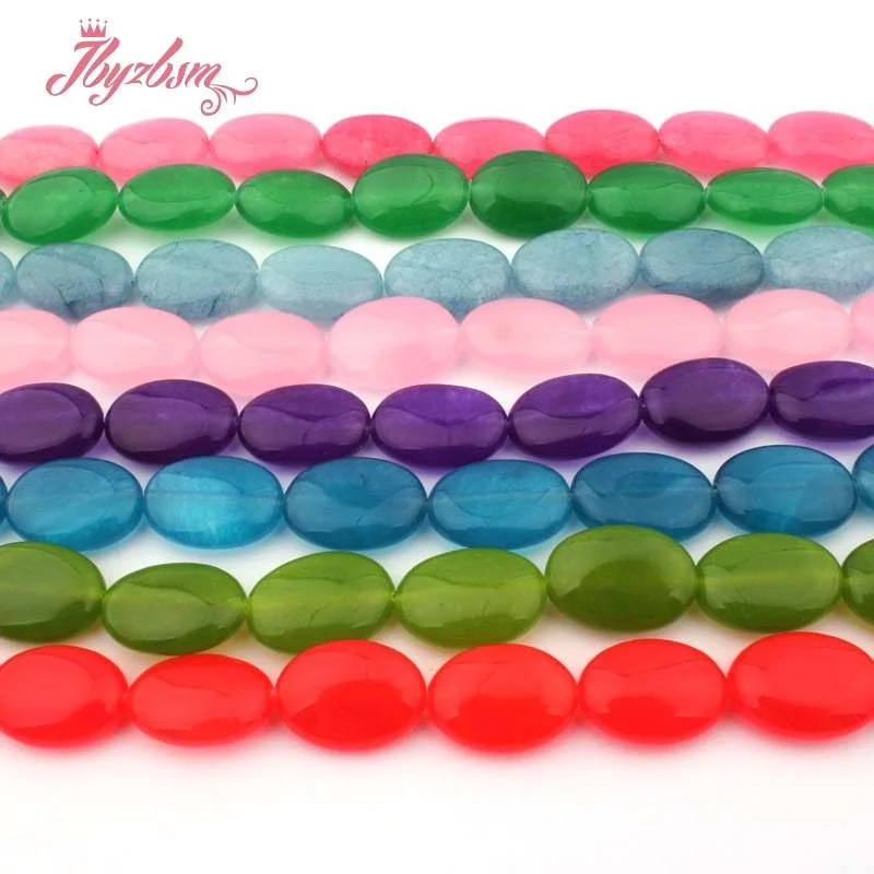 Гладкие Овальные бусины 13 х18 мм нефритовые каменные для рукоделия рандомные