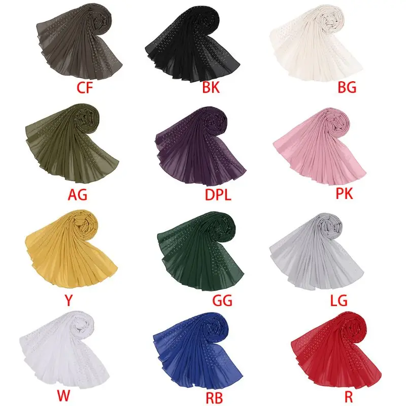 

Мусульманский женский хиджаб, серебряная горячая распродажа, накидка с бусинами на голову, шарф, шифоновая шаль, Новинка