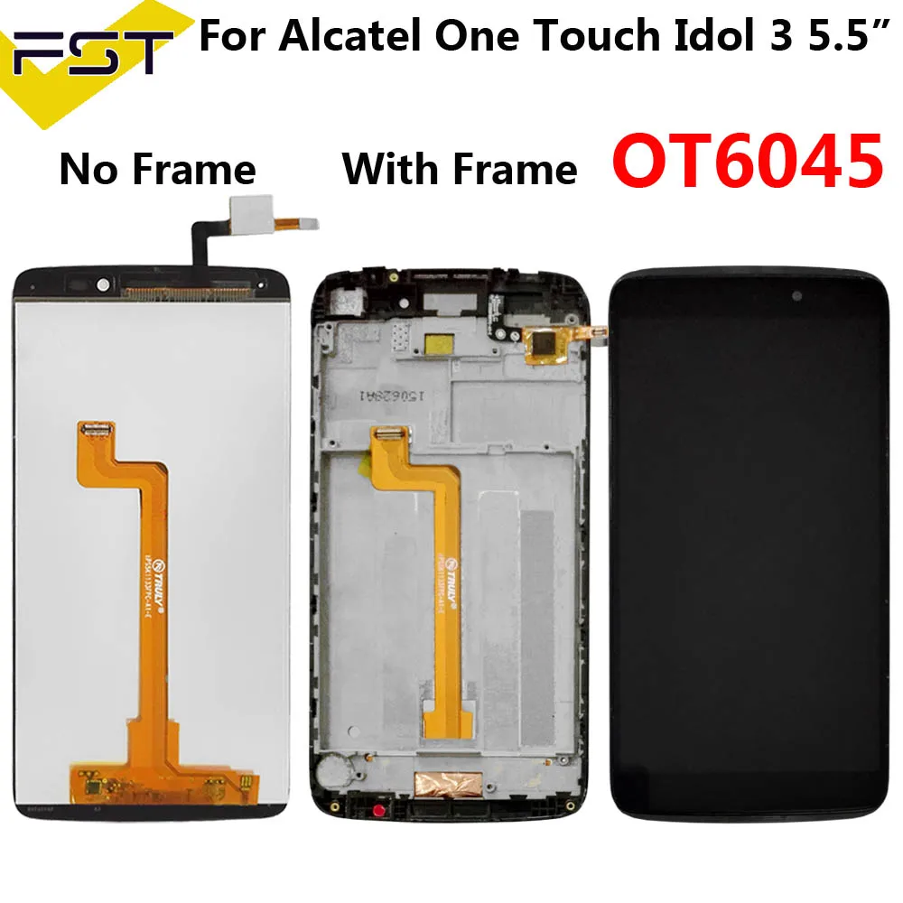 

For 5.5" Alcatel One Touch Idol 3 6045 OT6045 6045K 6045Y LCD Display+Touch Screen Digitizer Assembly With Frame Spare Parts