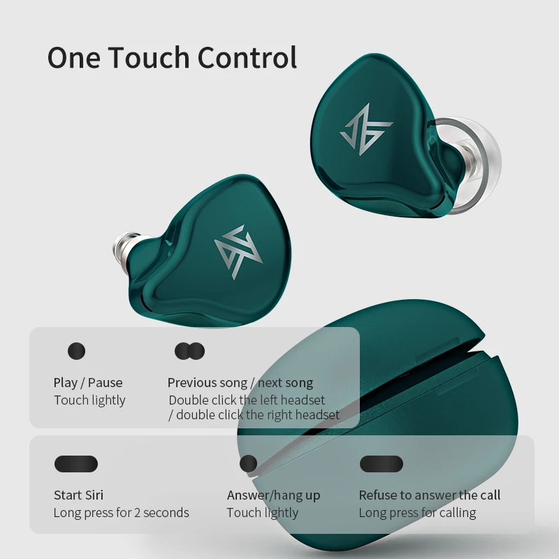TWS наушники KZ S1 S1D с поддержкой Bluetooth 5 0 и сенсорным управлением|Наушники