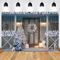 christmas photography backdrop xmas vintage village baby background winter banner decoration photo booth studio photophone props