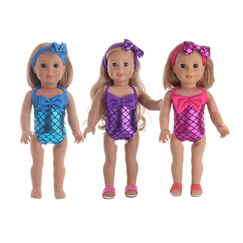 18 дюймов Кукла в купальнике + повязка на голову одежда красивая симпатичная для
