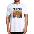 Модная летняя футболка с надписью Медвежонок, что я делаю, кофе, Люди, Большой веер, винтажная Мужская Необычная футболка большого размера, Женская Повседневная футболка