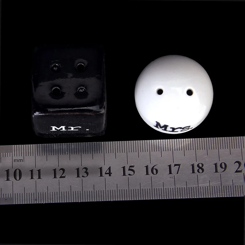 Round Square Ceramic Mr.and Mrs.Salt Pepper Shakers Canister Set Wedding Gift | Дом и сад