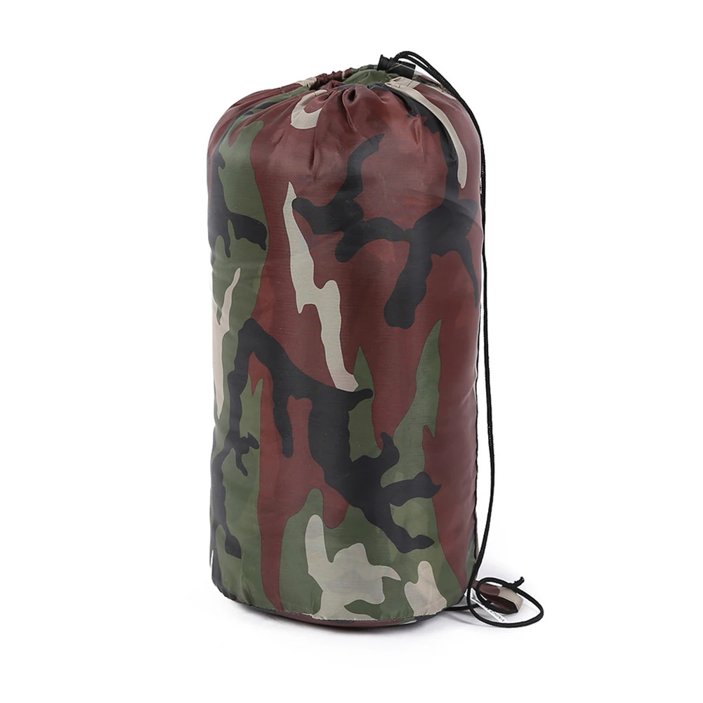 

210x75cm Camping Sleeping Bag Envelope Camouflage Thickened Sleeping Pouch for Outdoor Sports Backpacking Travel Hiking Office