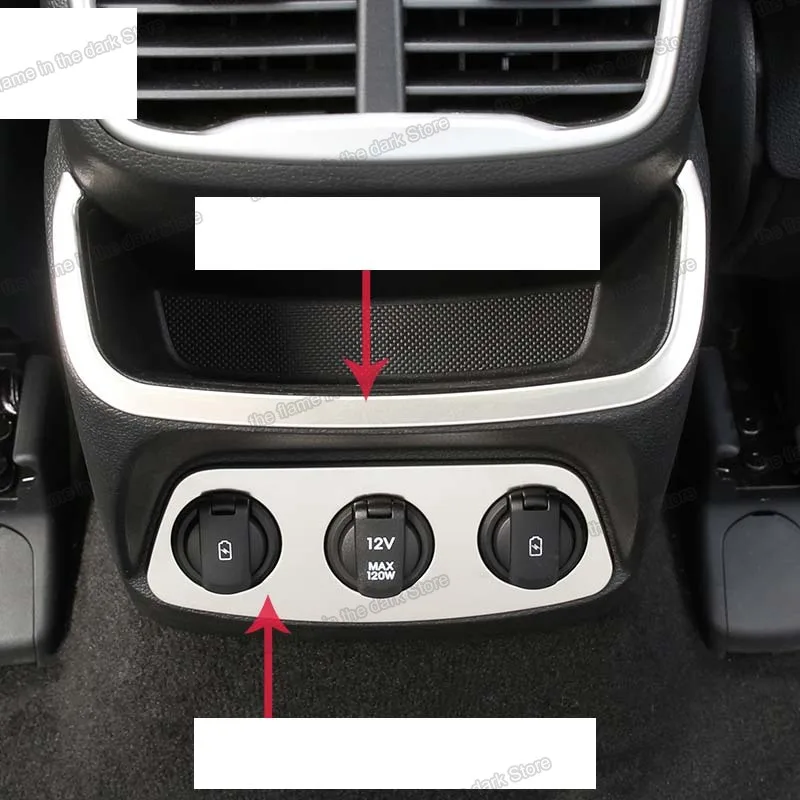 Автомобильный задний подлокотник Lsrtw2017 из нержавеющей стали ручка зарядки рамка