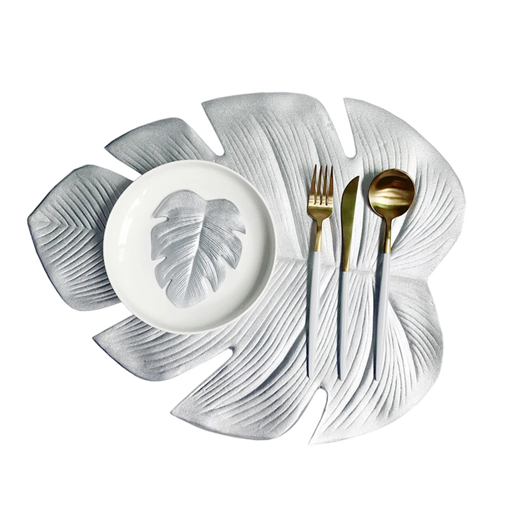 Коврик для кухонного стола имитация пальмы золотой лист ПВХ коврик декоративные