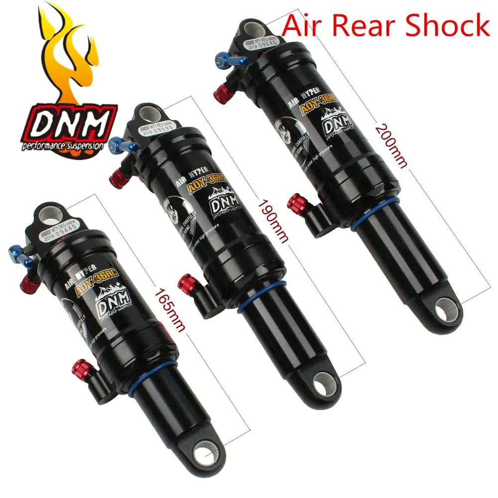 Задний амортизатор DNM AOY-36RC для горного велосипеда спираль 165/190/200 мм с блокировкой