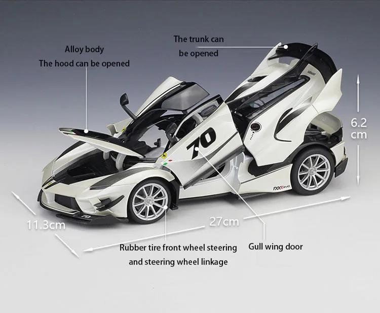 Bburago литая под давлением модель спортивного автомобиля FXX K EVO 1:18 из металлического сплава Высокая симуляция автомобилей с базой Игрушки для мальчиков подарки для мальчиков