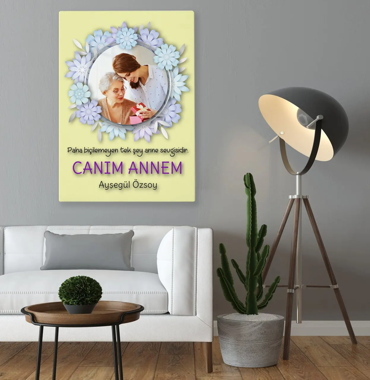 

Personalized Is Photo Dear Mom Design Canvas Tablo-1