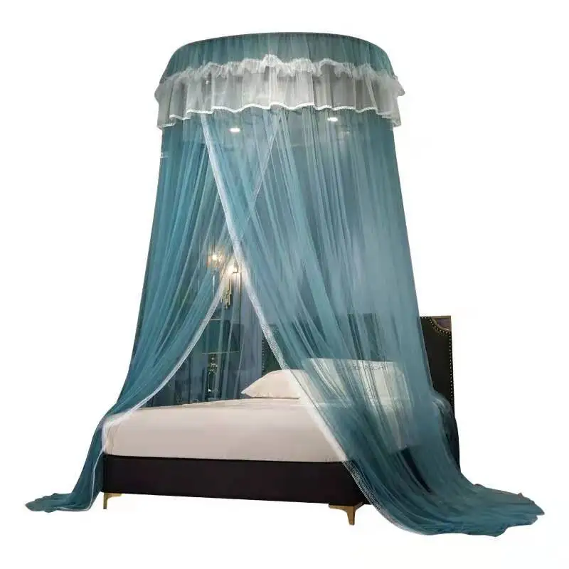 Mosquito Net Dome Princess Bed Canopies Netting With Elegant Lace For Girls Bed Curtain Bed Net For Twin Full Queen King Size