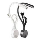 Светодиодный рабочий прикроватный светильник для чтения, настенное бра для обучения, ночник, Светодиодный точечный светильник с шнуром для книги или беспроводное освещение, 3 Вт