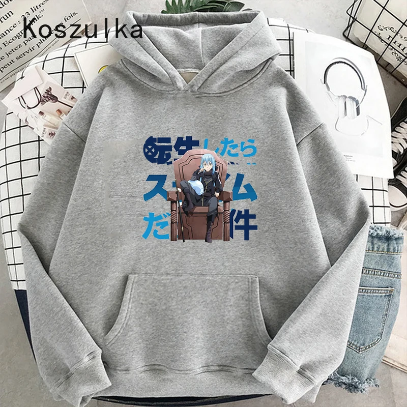 

That Time I Got Reincarnated As A Slime Rimuru Tempest Hoodies Men's Harajuku Manga Cartoon Fashion Streets Clothing Sweatshirts