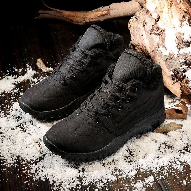 Модные зимние сапоги Для мужчин 46 обувь на снежную погоду теплые