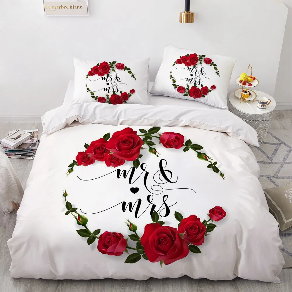 

3D Bedding Set Flowers Bedclothes Custom Duvet Cover Set Comforter Set Quilt Pillow Case Microfiber Drop Ship 3PCS