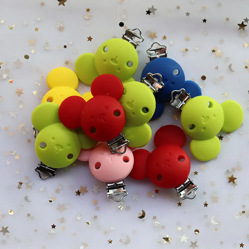 3 шт. Мышь Детские Pacifer зажимы Perle силиконовый Прорезыватель для зубов своими