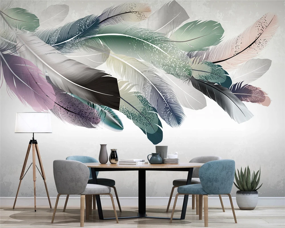 3d обои светлые Роскошные небольшие свежие современные минималистские в