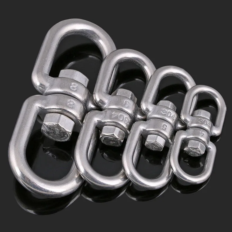 Вращающееся кольцо из нержавеющей стали 304 Универсальное с 8-кольцевой пряжкой