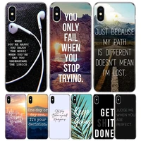 sentence quotes phone case for iphone 13 12 11 pro max 6 x 8 6s 7 plus xs xr mini 5s se 7p 6p pattern cover coque