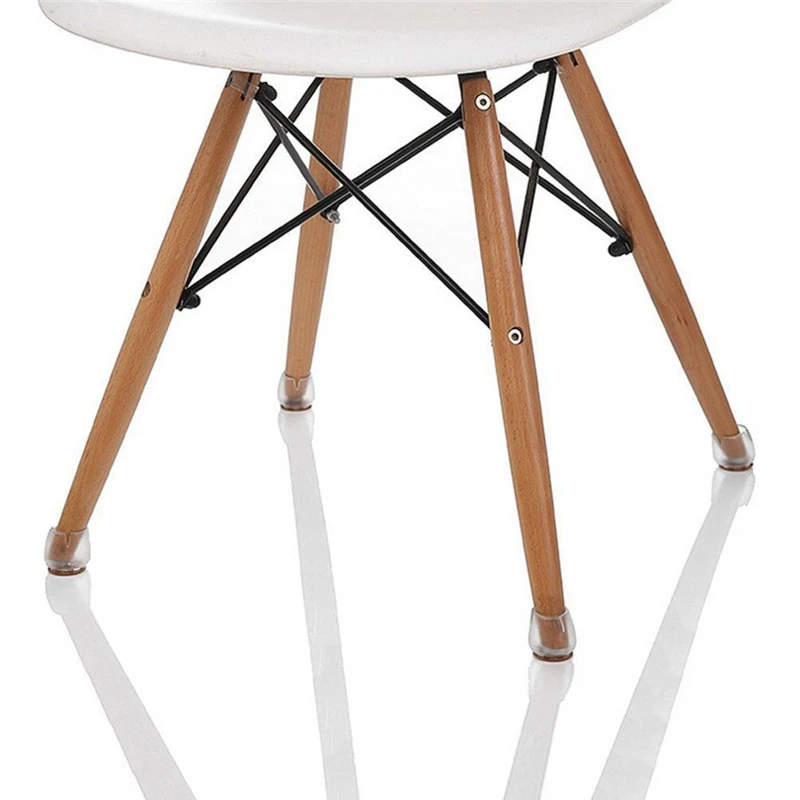 

32 Pack Chair Leg Floor Protectors for 25mm-29mm Chair Legs,Round Silicone Chair Leg Caps Chair Leg Tip,Transparent Clear