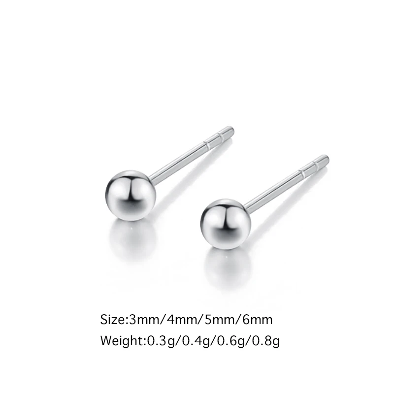 Мода Один Круглый Бисер Розовое Золото Покрытие Модные Маленькие Светящиеся Серьги-гвоздики для Женщин Свежие Гипоаллергенные Элегантные Украшения.