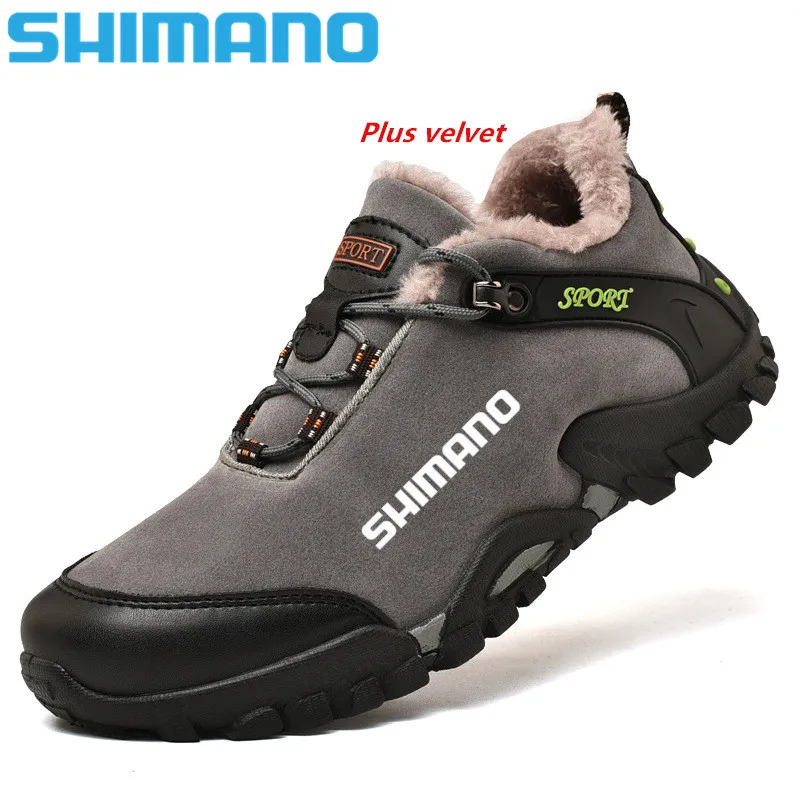 

2021 водонепроницаемая обувь Shimano для рыбалки мужские зимние спортивные матовые дышащие Теплые износостойкие мартинсы с круглым носком