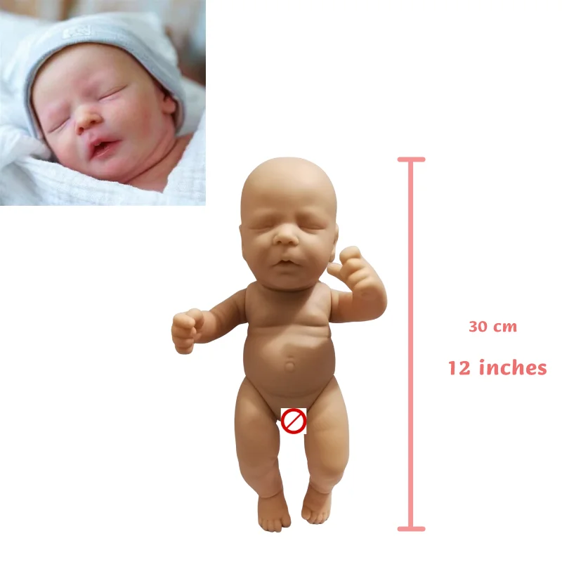 

12 дюймов Мини Bebe, Комплект новорожденных с изображением леса цветов и все тело виниловых куклы Неокрашенный Запчасти маленький ребенок пре...
