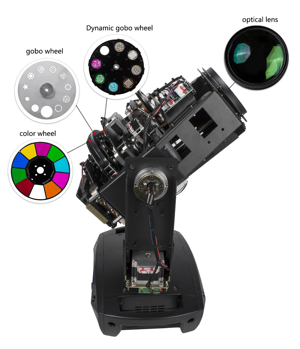 Flight Case With 2PCS 200W LED Lyre Beam Wash Spot Light Moving Head Projector Disco Night Club Party DMX DJ Rotating Gobo | Лампы и