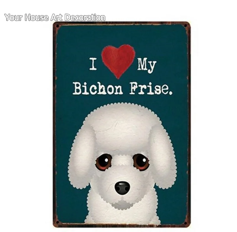I Love My Boxer Dogs Pet Shop металлический знак жестяные правила собаки Остерегайтесь собаки Waring плакат табличка для домашнего декора настенная живопись 20*30 см - Цвет: 990